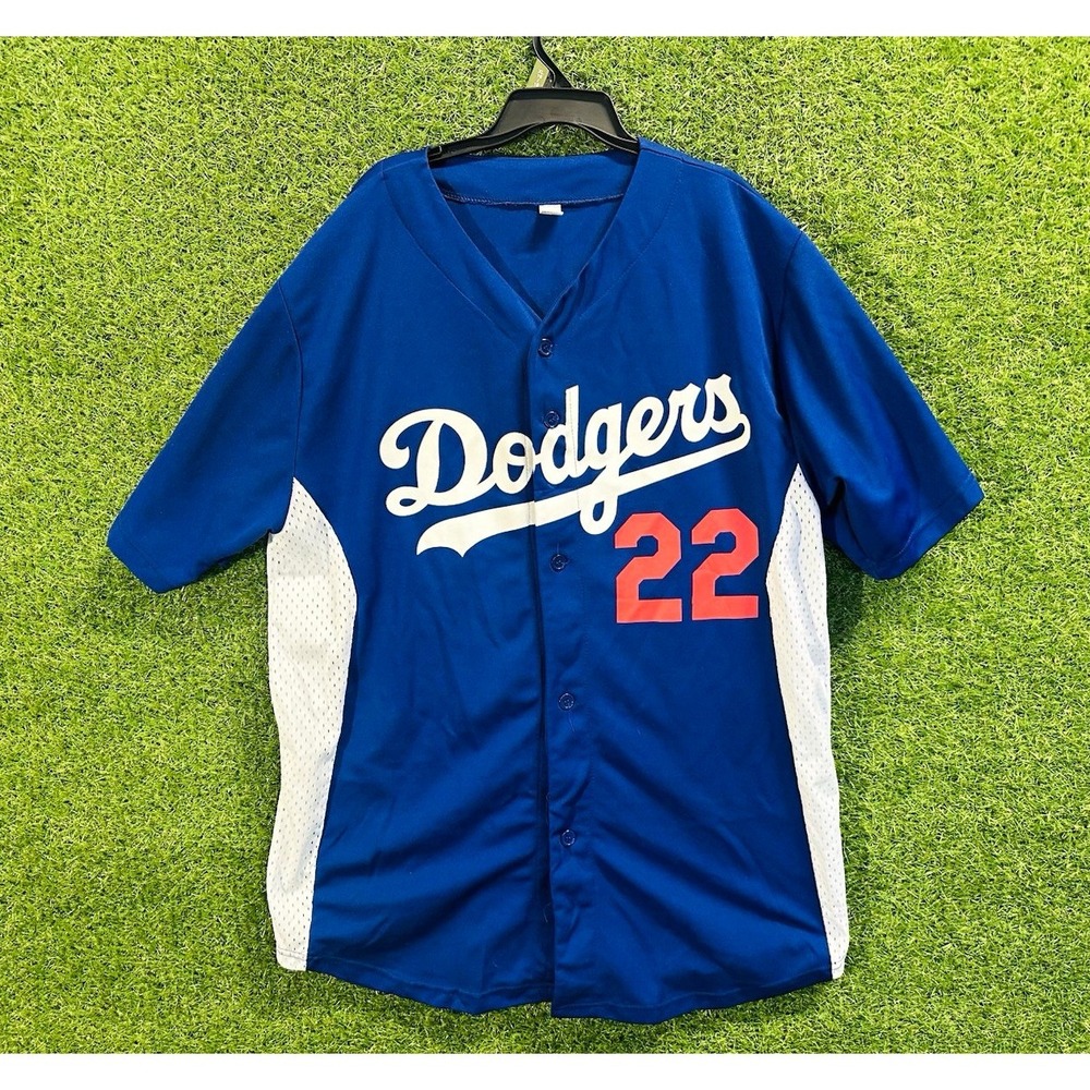 Los Angeles Dodgers Clayton Kershaw #22 MLB Jersey Blue/White Size XL